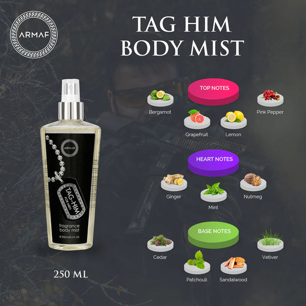 Armaf Tag Him Body Mist For Men 250 ML