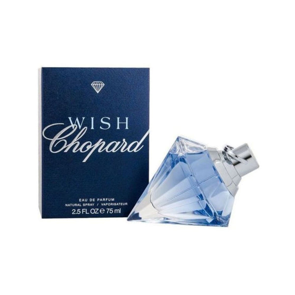 Chopard Wish perfume bottle and packaging on a white background