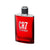 Red perfume bottle with 'CR7' branding on a white background
