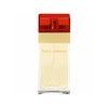 Dolce & Gabbana perfume bottle with red cap on a white background