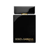 Black Dolce & Gabbana perfume bottle on a white background