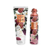 Flowers' Secret Party moisturising lotion and fragrance mist on a white background