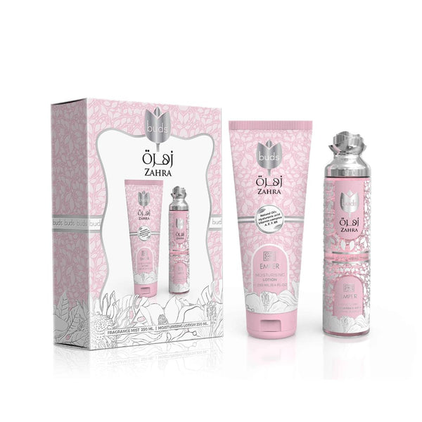 Bidi Olaj Zahra skincare product set with packaging on a white background