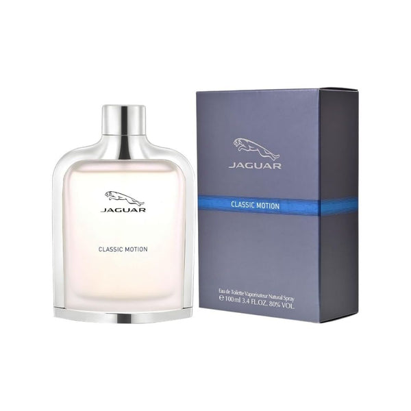 Jaguar Classic Motion perfume bottle and packaging on a white background