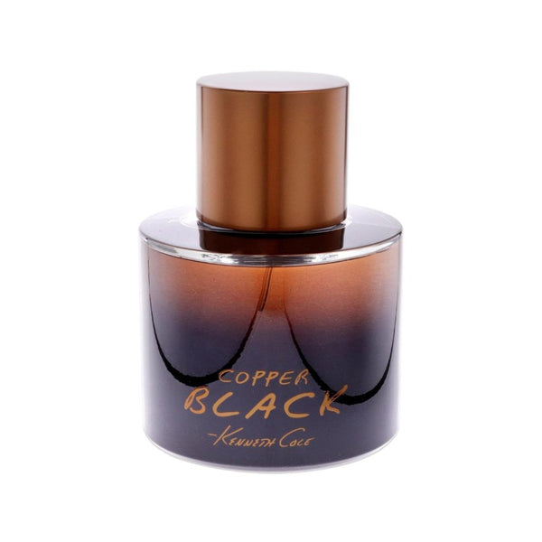 Perfume bottle labeled 'Copper Black' by Kenneth Cole on a white background