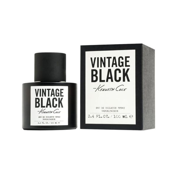 Kevin Cole Vintage Black perfume bottle and packaging on a white background