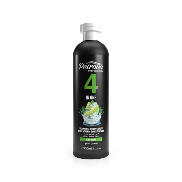 Petrova Professional 4 in 1 Shampoo, Conditioner, Body Wash & Moisturizer (Iced Lime)