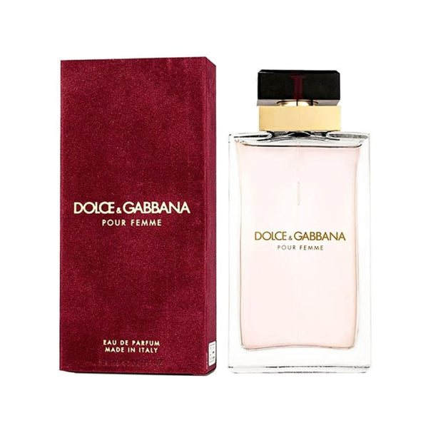 Dolce & Gabbana perfume bottle and packaging on a white background