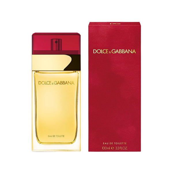 Dolce & Gabbana perfume bottle and packaging on a white background