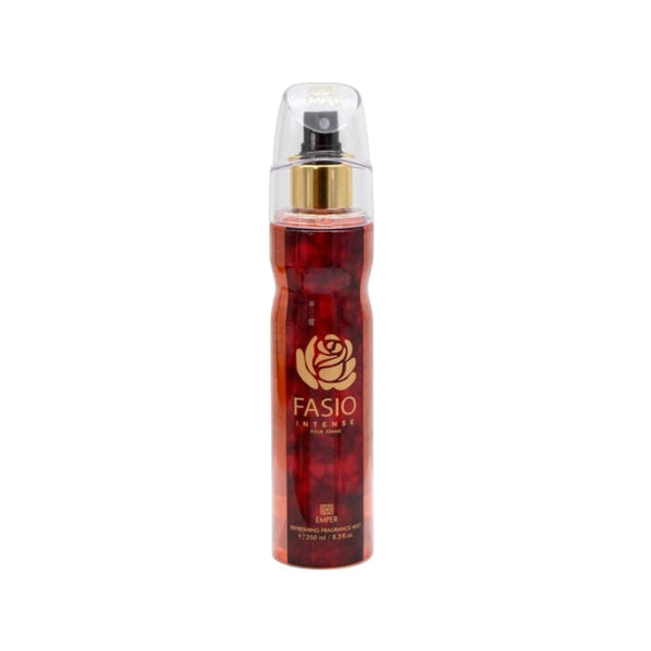 Fasio perfume spray bottle on a white background