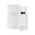 White perfume bottle and packaging on a white background