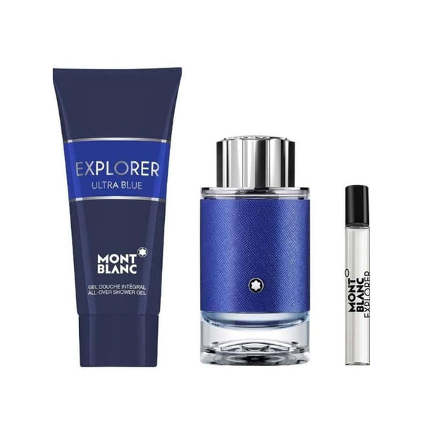 Mont Blanc Explorer Ultra Blue EDP 3-Piece Gift Set for Men
