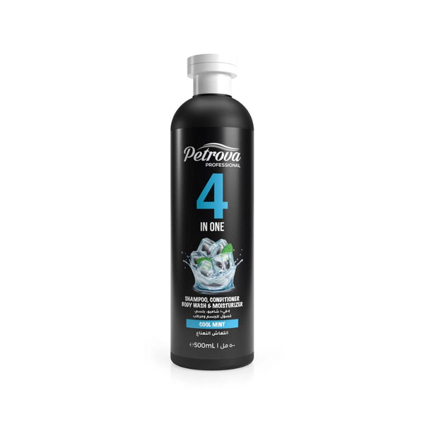 Petrova Professional 4 in 1 Shampoo, Conditioner, Body Wash & Moisturizer (Cool Mint)